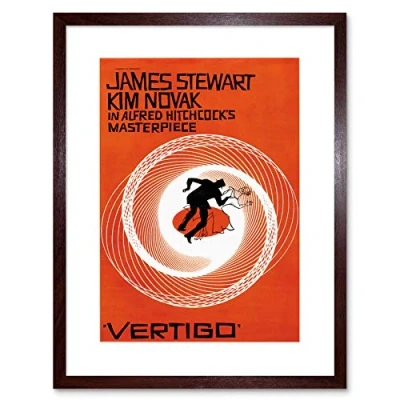 Image of Wee Blue Coo Movie Film Vertigo 1958 Saul Bass James Stewart Hitchcock Art Framed Wall Print