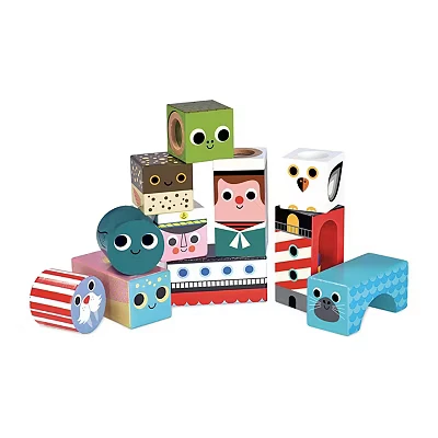 Image of Vilac Vilac7718 Blocks, 11 Musical Cubes Sea