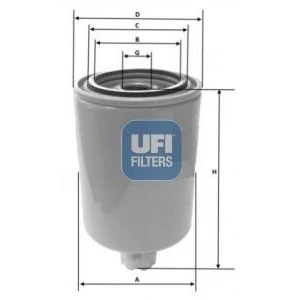 Image of 03417710 Fuel Filter UFI 24.039.00 Insert