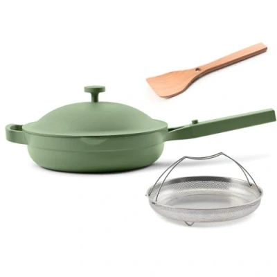 Image of Our Place 26.7 cm Ceramic Nonstick Skillet Pan, Toxin Free with Stainless Steel Handle, Oven Safe Sage