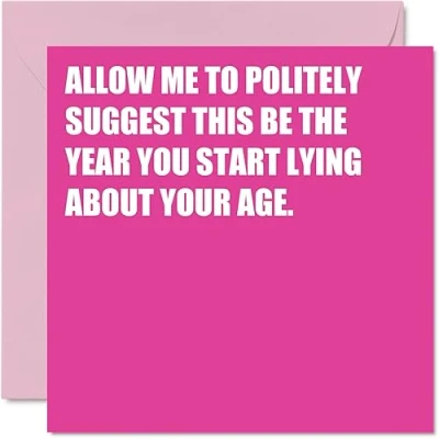 Image of Rude Birthday Cards for Men Women Polite Notice Funny Happy Card Brother Sister Colleague Friend Uncle Auntie Mum Dad, 145mm x Banter Joke Humour Greeting