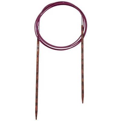 Image of KnitPro 120 cm x 3.5 mm Cubics Fixed Circular Needles, Rosewood