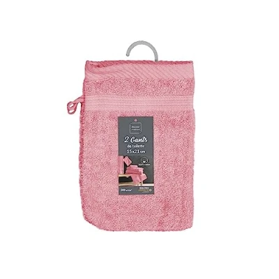 Image of Douceur d&#039;Intérieur, 2 Face Cloths 15 x 21 cm Rosewood 100% Cotton Delicate 1801474