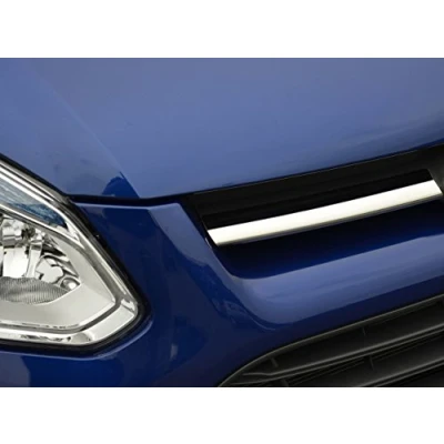 Image of Upper Chrome Grille Accent Trim Set Covers 2Pc To Fit Transit Custom 12 17