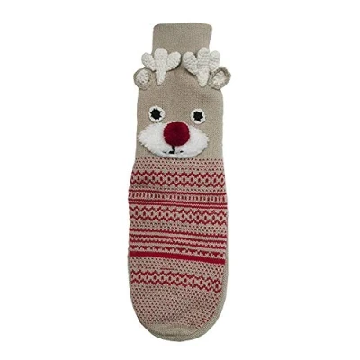Image of RJM Ladies Christmas Reindeer Rudolph Non Slip Slipper Socks M/L