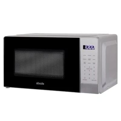Image of Abode Touch Control Microwave 20 Litre Silver Digital 700W with Clock &amp; Timer, 5 Auto Cook Settings Defrost, 11 Power Levels AMT2012S (Silver)