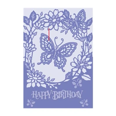 Image of Gemini Balanced Create a Card Metal Die Set Butterfly Wishes