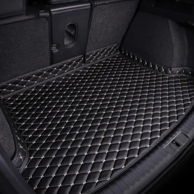 Image of EYHQKRTR Car Leather Boot Mats For Mitsubishi Outlander PHEV 2016 2019, Anti slip Rear Trunk Liners Cargo Tray Luggage Mat Carpets Pad Waterproof Protector Auto Interior Accessories