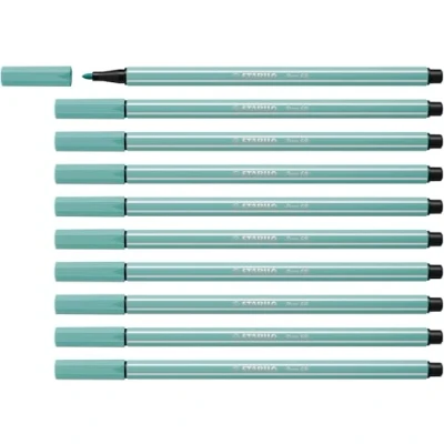 Image of Premium Fibre Tip Pen STABILO 68 Pack of 10 Eucalyptus