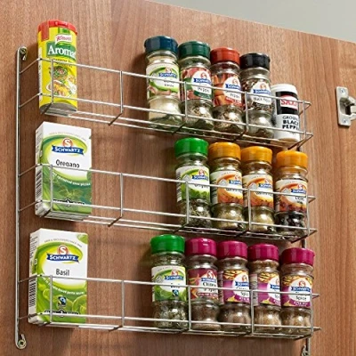 Image of 3 Tier Kitchen Spice Rack to Suit 300 500mm Wide Door (to 400mm Door)