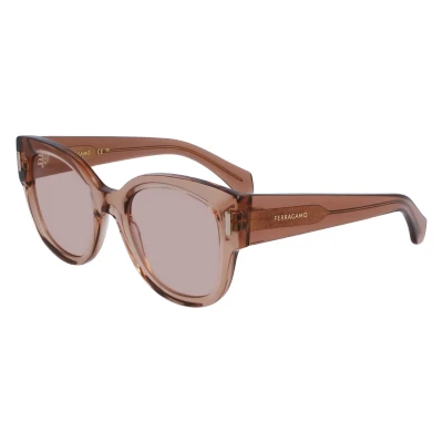 Image of Ferragamo Sunglasses, Women&#039;s, Size: One Size, Transparent nude