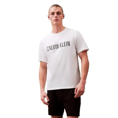 Image of Calvin Klein Underwear CREW NECK Pyjama top white/black, Men&#039;s, Size: Large, White/black