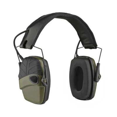 Image of MRDEER Electronic Ear Defenders, Active Noise Reduction Safety Earmuff, Tactical Headset Sound Amplification Hearing Protection for Hunting, Ideal Outdoor Airsoft Sport (green)