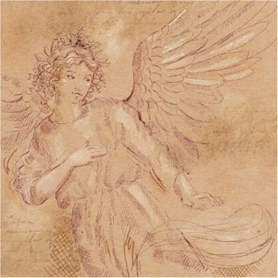 Image of GBCC Charity Christmas Cards Pack of 6 with Artistic Angel Design Eco Friendly Xmas Multipack Envelopes