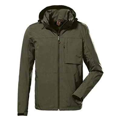 Image of Killtec KOS 106 MN JCKT 38017 000 Men&#039;s Functional Outdoor Jacket with Zip Off Hood Dark Olive XL