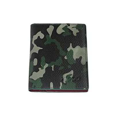 Image of Zippo Leather Credit Card Holder Case, 10 cm;,Green Camouflage