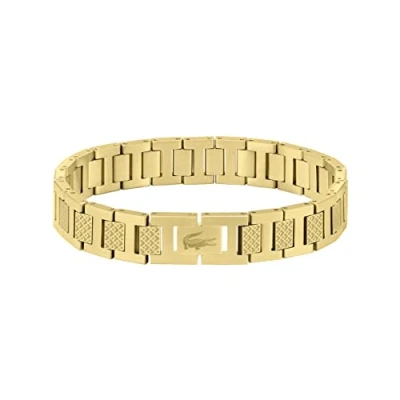 Image of Lacoste Men&#039;s METROPOLE Collection Link Bracelet Embellished with petit piqué pattern 2040120