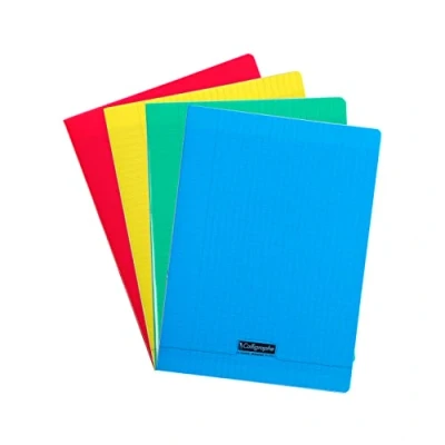 Image of Calligraphe Clairefontaine 18060AMZC Notebooks, Stapled, DIN A4+, 24 x 32 cm, Sheets, Squared, 90 g, Polypropylene Cover, Colourless, Pack of 1