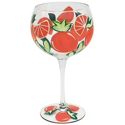 Image of The Leonardo Collection LP49153 Gin Glass Oranges design 1 Pc, Multicolor