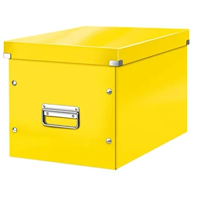 Image of Leitz Large Storage Cube, Yellow, Click and Store Range, 61080016