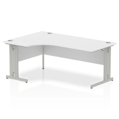Image of Impulse Cable Managed 1800 Left Hand Crescent Desk White Ref