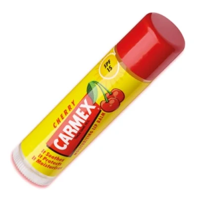 Image of CARMEX Cherry Moisturising Lip Balm Click Stick for Soft, Protected Lips (4.25g Pack of 1)