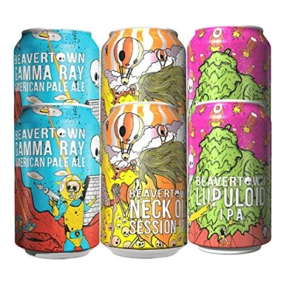 Image of Beavertown Craft Beer Mixed Case 6 Pack (Gamma Ray Pale Ale, Neck Oil Session IPA, Lupuloid IPA)