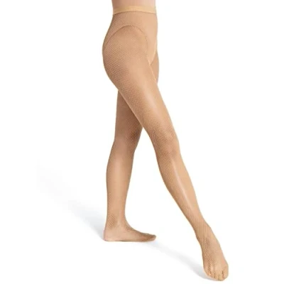 Image of Capezio Women&#039;s Professional Fishnet Seamless Tight, Caramel, S M
