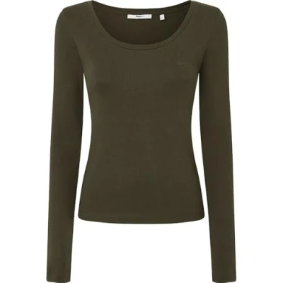 Image of Pepe Jeans Finny Long sleeved top, Women&#039;s, Size: Large, Leaf green
