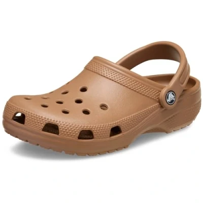 Image of Crocs Unisex Adult Classic Clog, Milk Chocolate, 7 UK Men / 8 Women