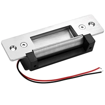 Image of Electric Door Strike Lock ANSI Standard Heavy Duty Fail Secure/Fail Safe Adjustable 12V DC for Access Control System Cylindrical Locksets Black
