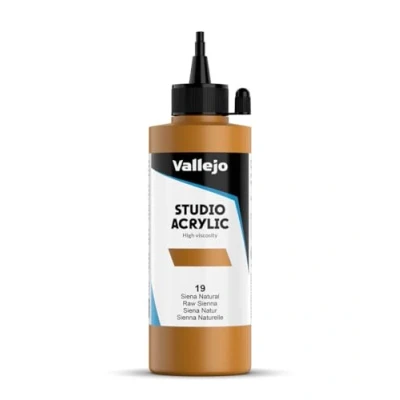 Image of Vallejo : Studio Acrylic Paint 200ml Raw Sienna (Hue)