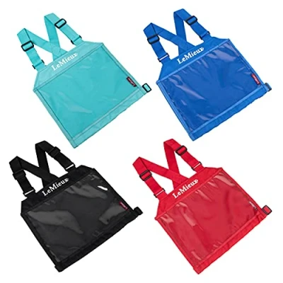 Image of LeMieux Unisex Eventing Bib in Benetton Blue with Clear Front Competition Number Display Comfortable and Stylish Equestrian Sport Wear One Size