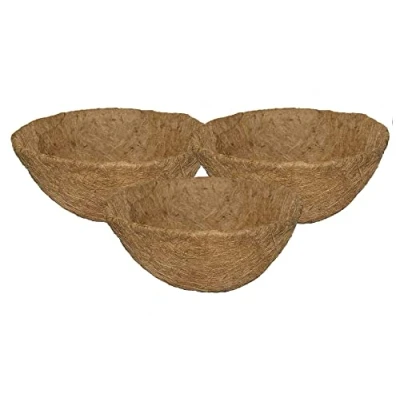 Image of Garden Pride Hanging Basket Liner Coco Pack of 3 Pre moulded to fit 12&quot;, 14&quot; 16&quot; or 18&quot; Baskets (For 12&quot; Baskets)