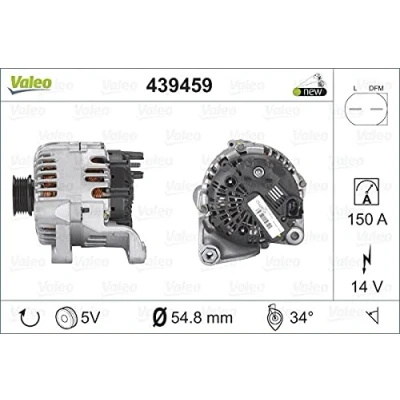 Image of A14VI47, TG15C038 Generator VALEO NEW ORIGINAL PART 439459 14V 150A B+ L 34 55mm LAND ROVER: Freelander I Off Road