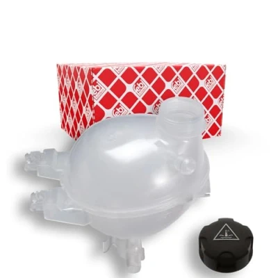 Image of 9800777280, 9800777280S1 Expansion Tank FEBI BILSTEIN 109694 with lid PEUGEOT: 208 I Hatchback, 207 CC, CITROËN: DS3 Hatchback