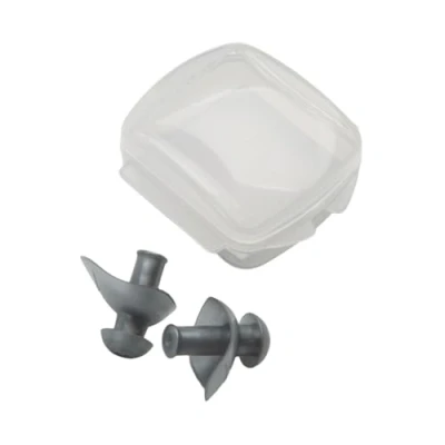 Image of Speedo Unisex Ergo Swimming Earplug Anti Leak Ear Protection, Grey Smoke, One Size