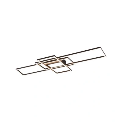 Image of Lindby Ismera LED ceiling lamp 3 frames, anthracite