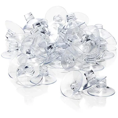 Image of com four® 40x suction cup with cable slot for fairy lights and window decoration strong knobs attachment Christmas, Easter, autumn, New Year&#039;s holder Ø 45 mm