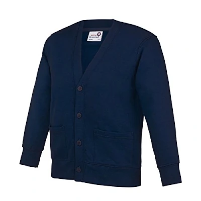Image of AWDis Academy Childrens/Kids Button Up School Cardigan (9 10 Years) (Navy)