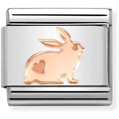Image of Nomination Classic Rose Gold Rabbit Animals Charms