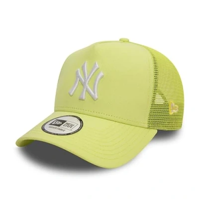 Image of New Era York Yankees MLB Fan Cap Trucker Adjustable Snapback hat Pastel Green
