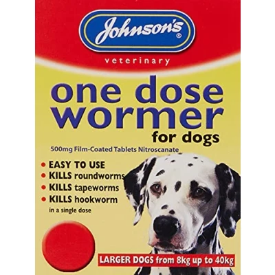 Image of Johnson&#039;s One Dose Easy Wormer for Dogs and Puppies, 8 40 kg