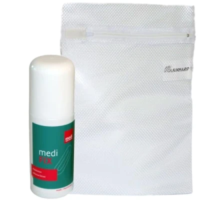 Image of Olanmarp Medi Fix Adhesive Lotion for Secure Hold of Compression Stockings Including Laundry net Skin (1 x 50 ml)