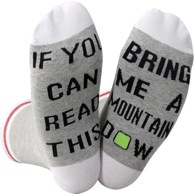 Image of JTOUK Drinking Lover Gift If You Can Read This Bring Me A Drink Novelty Socks For Men Women