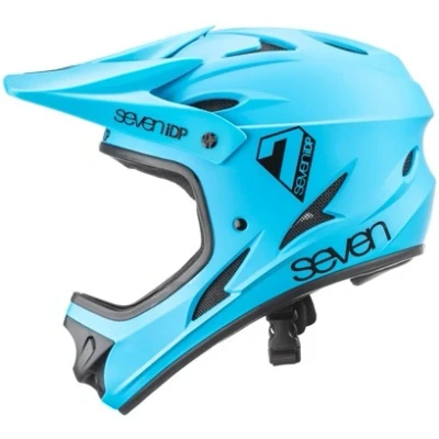 Image of 7 iDP M1 MTB Mountain Bike Full Face Lightweight Vented Bicycle Helmet (Matt Blue, XL)