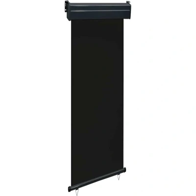 Image of vidaXL Balcony Side Awning 65x250 cm Black