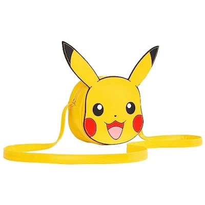 Image of Pokemon Crossbody Bag for Girls 3D Pikachu Handbag with Shoulder Strap Zip Closure Travel Holiday Accessories Official Merchandise Gifts