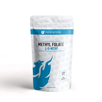 Image of Methyl Folate 1000mcg x 360 Tablets L 5 MTHF Methyltetrahydrofolate (folic Acid)