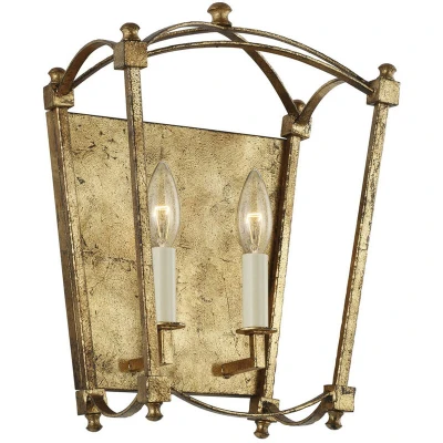 Image of Feiss Thayer Candle Wall Lamp Antique Gold